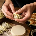 Gyoza giapponesi: la chiusura a mano che mantiene il ripieno umido e saporito