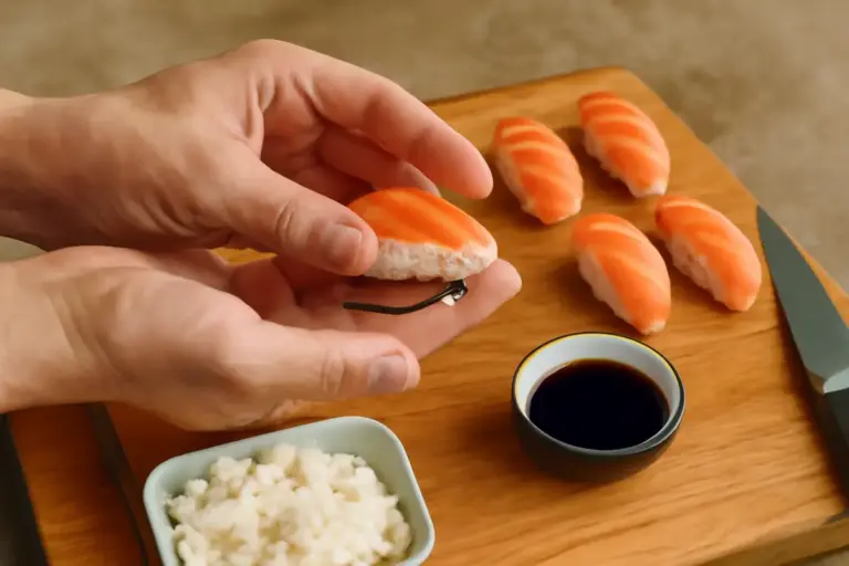 Nigiri sushi spiegato passo dopo passo: la pressione delle mani che dà la consistenza ideale