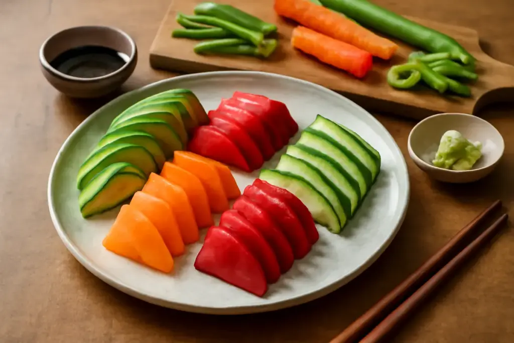 Sashimi vegetariano: quali verdure utilizzare e come tagliarle per un risultato sorprendente