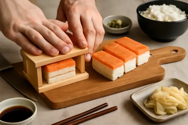Oshi-zushi: la tecnica di pressatura svelata per ricreare il sushi rettangolare a casa facilmente